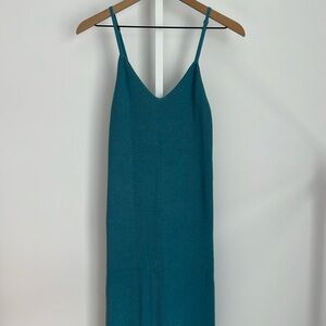 Sleeveless knit maxi dress teal XS/Small